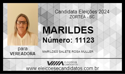 Candidato MARILDES 2024 - ZORTÉA - Eleições