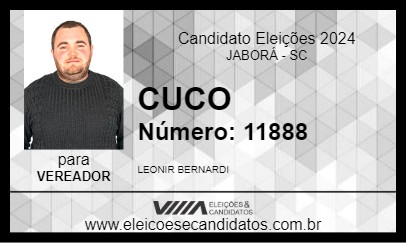 Candidato CUCO 2024 - JABORÁ - Eleições