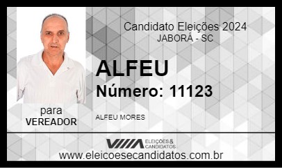 Candidato ALFEU 2024 - JABORÁ - Eleições