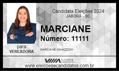 Candidato MARCIANE 2024 - JABORÁ - Eleições