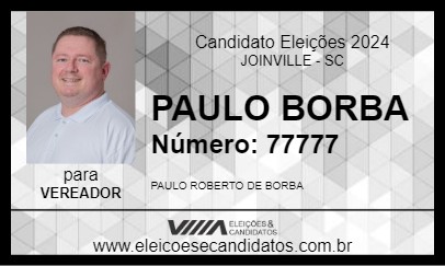 Candidato PAULO BORBA 2024 - JOINVILLE - Eleições