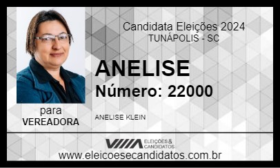 Candidato ANELISE 2024 - TUNÁPOLIS - Eleições