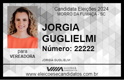 Candidato JORGIA GUGLIELMI 2024 - MORRO DA FUMAÇA - Eleições