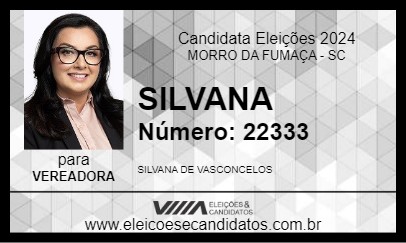 Candidato SILVANA 2024 - MORRO DA FUMAÇA - Eleições