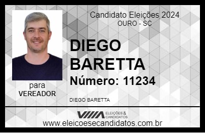 Candidato DIEGO BARETTA 2024 - OURO - Eleições