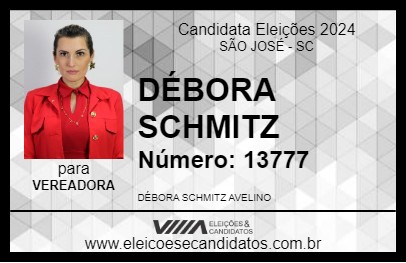 Candidato DÉBORA SCHMITZ 2024 - SÃO JOSÉ - Eleições