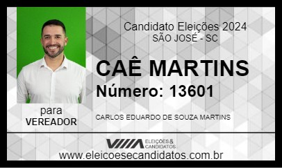 Candidato CAÊ MARTINS 2024 - SÃO JOSÉ - Eleições