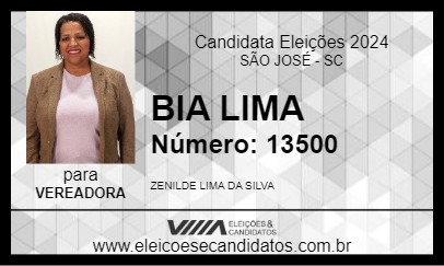 Candidato BIA LIMA 2024 - SÃO JOSÉ - Eleições