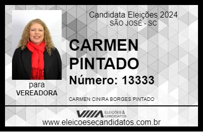 Candidato CARMEN PINTADO 2024 - SÃO JOSÉ - Eleições