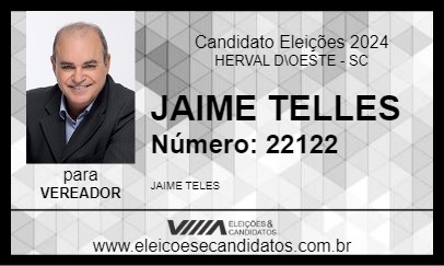 Candidato JAIME TELLES 2024 - HERVAL D\OESTE - Eleições