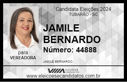 Candidato JAMILE BERNARDO 2024 - TUBARÃO - Eleições