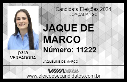 Candidato JAQUE DE MARCO 2024 - JOAÇABA - Eleições