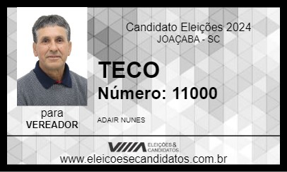 Candidato TECO 2024 - JOAÇABA - Eleições