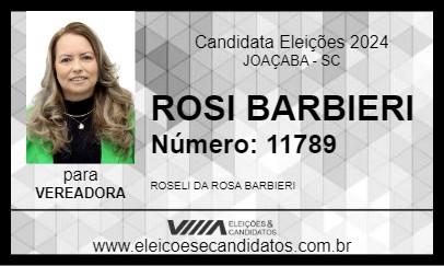 Candidato ROSI BARBIERI 2024 - JOAÇABA - Eleições