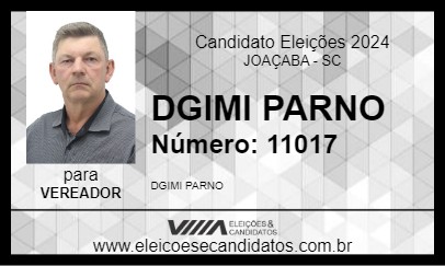 Candidato DGIMI PARNO 2024 - JOAÇABA - Eleições