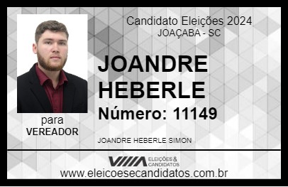 Candidato JOANDRE HEBERLE 2024 - JOAÇABA - Eleições