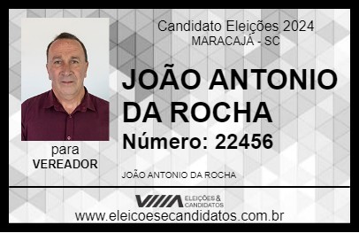 Candidato JOÃO ANTONIO DA ROCHA 2024 - MARACAJÁ - Eleições