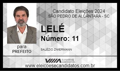 Candidato LELÉ 2024 - SÃO PEDRO DE ALCÂNTARA - Eleições