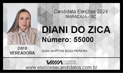 Candidato DIANI DO ZICA 2024 - MARACAJÁ - Eleições