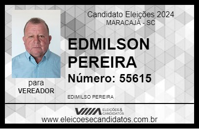 Candidato EDMILSON PEREIRA 2024 - MARACAJÁ - Eleições