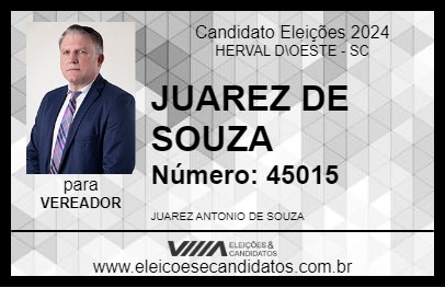 Candidato JUAREZ DE SOUZA 2024 - HERVAL D\OESTE - Eleições