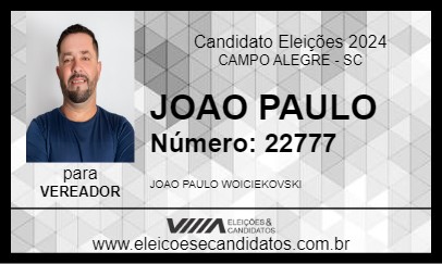 Candidato JOAO PAULO 2024 - CAMPO ALEGRE - Eleições