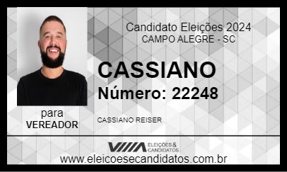 Candidato CASSIANO 2024 - CAMPO ALEGRE - Eleições