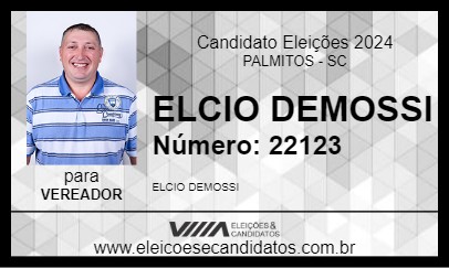 Candidato ELCIO DEMOSSI 2024 - PALMITOS - Eleições