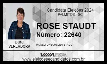 Candidato ROSELI DRECHSLER STAUDT 2024 - PALMITOS - Eleições