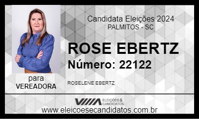 Candidato ROSE EBERTZ 2024 - PALMITOS - Eleições