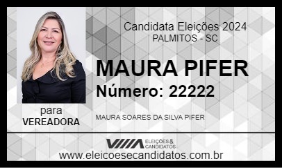 Candidato MAURA PIFER 2024 - PALMITOS - Eleições