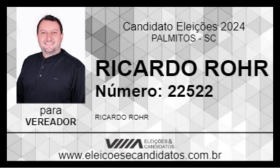 Candidato RICARDO ROHR 2024 - PALMITOS - Eleições