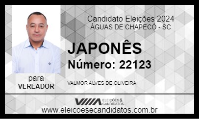 Candidato JAPONÊS 2024 - ÁGUAS DE CHAPECÓ - Eleições