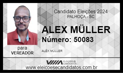 Candidato ALEX MÜLLER 2024 - PALHOÇA - Eleições