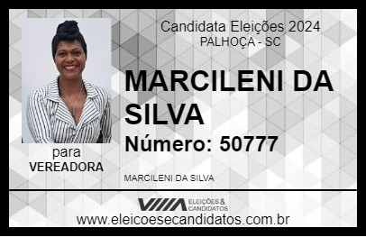 Candidato MARCILENI DA SILVA 2024 - PALHOÇA - Eleições