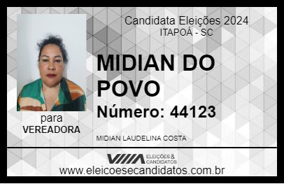 Candidato MIDIAN DO POVO 2024 - ITAPOÁ - Eleições