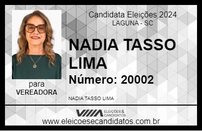 Candidato NADIA TASSO LIMA 2024 - LAGUNA - Eleições