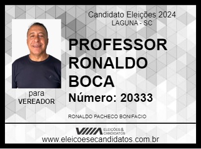 Candidato PROFESSOR RONALDO BOCA 2024 - LAGUNA - Eleições