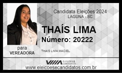 Candidato THAÍS LIMA 2024 - LAGUNA - Eleições