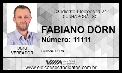 Candidato FABIANO DÖRN 2024 - CUNHA PORÃ - Eleições