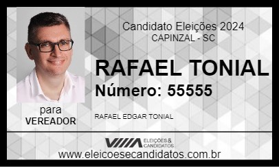 Candidato RAFAEL TONIAL 2024 - CAPINZAL - Eleições