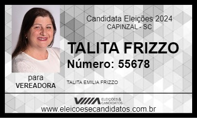 Candidato TALITA FRIZZO 2024 - CAPINZAL - Eleições