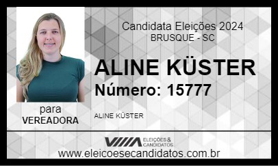 Candidato ALINE KÜSTER 2024 - BRUSQUE - Eleições