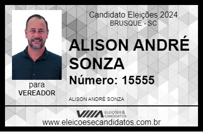 Candidato ALISON ANDRÉ SONZA 2024 - BRUSQUE - Eleições