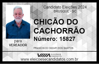 Candidato CHICÃO DO CACHORRÃO 2024 - BRUSQUE - Eleições