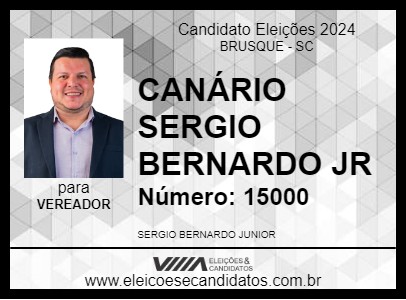 Candidato CANÁRIO SERGIO BERNARDO JR 2024 - BRUSQUE - Eleições