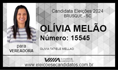 Candidato OLÍVIA MELÃO 2024 - BRUSQUE - Eleições