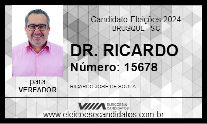 Candidato RICARDO JOSÉ DE SOUZA 2024 - BRUSQUE - Eleições