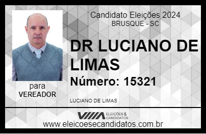 Candidato DR LUCIANO DE LIMAS 2024 - BRUSQUE - Eleições