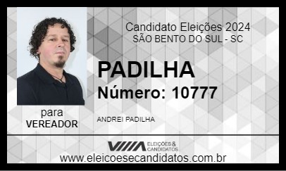 Candidato PADILHA 2024 - SÃO BENTO DO SUL - Eleições